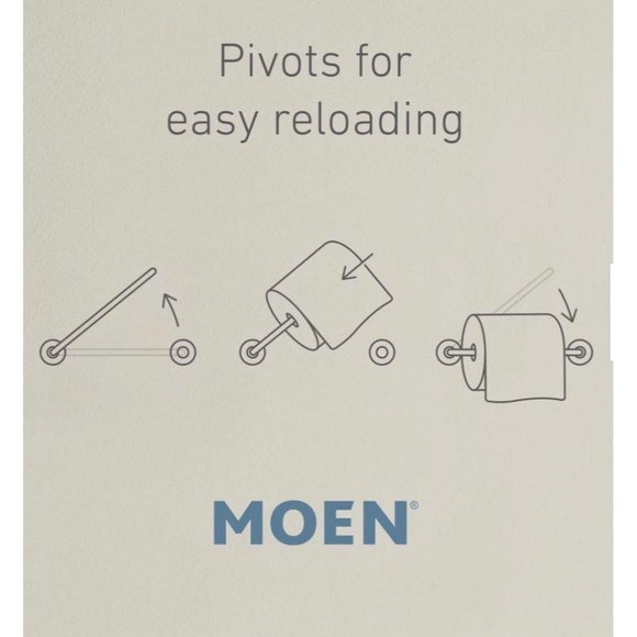 Moen Model: YB8208BN Rothbury Brushed Nickel Pivoting Toilet Paper Holder - Picture 2 of 8